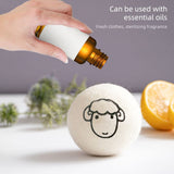 Wool Dryer Balls, Reusable Laundry Balls Softener Washing Fleece Dry Kit Anti-Static Reduce Wrinkles and Save Time Drying Ball(2 pcs-with Pattern)