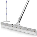 MHM AquaSlide MiniPushPro - 18-Inch Epoxy Squeegee for Shop & Concrete Floors, Tile Floor Wiper with Rubber Blade, Jalador de Agua para Piso