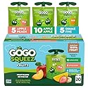 GoGo squeeZ Applesauce and Fruit Puree Variety Pack, Apple, Peach & Gimme Five!, 3.2 oz (Pack of 20), Unsweetened Fruit Snacks for Kids, Gluten Free