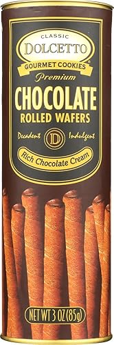Dolcetto Chocolate Rolled Wafers 3 Oz. (Pack of 12)