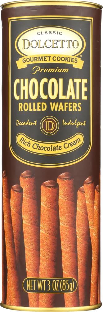 Dolcetto Chocolate Rolled Wafers 3 Oz. (Pack of 12)