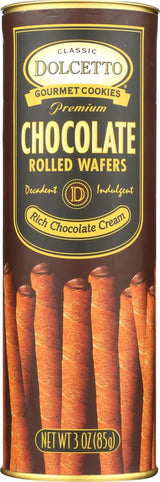 Dolcetto Chocolate Rolled Wafers 3 Oz. (Pack of 12)