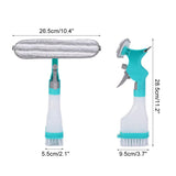 DONGKER 4 in 1 Window Cleaning Kit,Multifunction Window Cleaner Tool with Spray Bottle Squeegee & Microfiber Washer Head for Indoor Outdoor Glass