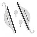 Mini Shower Squeegee for Glass Doors - Small Handy Bathroom, Countertop & Window Cleaner with Rubber Blade and Hook for Tile Walls, Mirrors, Kitchen