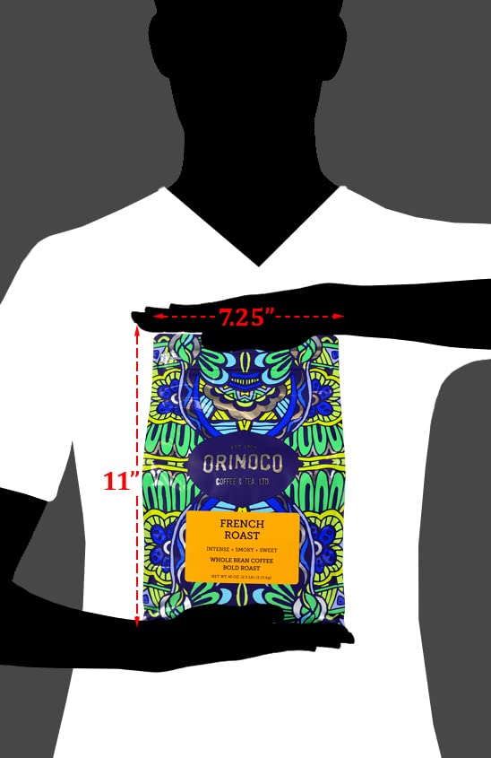 Orinoco French Roast 2.5lb bag, Bold Roast, Whole Bean Coffee, 100% Arabica beans