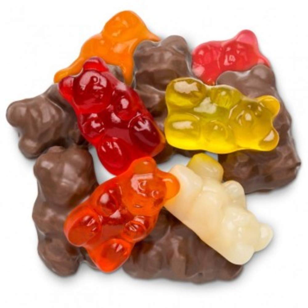 Flavorful, Fresh & Soft Gummi Bears, World's Best Gummy Candy in Bulk, 1 LB Pack of Gummy Bears (Milk Chocolate Covered Bears)
