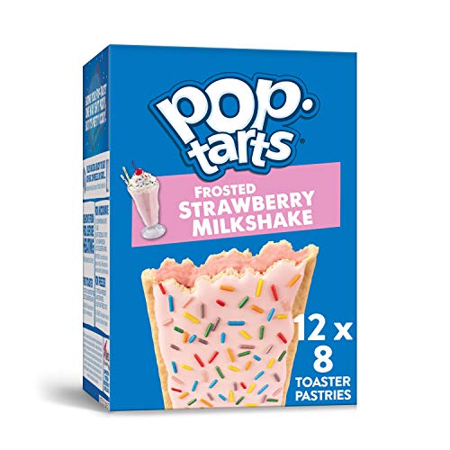 Pop-Tarts, Breakfast Toaster Pastries, Frosted Strawberry Milkshake, 10.159lb Case (48 Count)