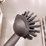 2 Pcs Scrub Brush with Handle 11'' Dish Scrubber Brush Kitchen Sink Brush Black Long Handle Dish Cleaning Brush for Kitchen Dishes Pot Sink