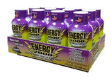 Global Brands Energy 2000 Drink Shot Packs, Over 220mg of Caffeine, No Crash, 12-2oz Bottles (Pack of 12) (Grape)