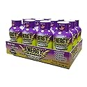 Global Brands Energy 2000 Drink Shot Packs, Over 220mg of Caffeine, No Crash, 12-2oz Bottles (Pack of 12) (Grape)