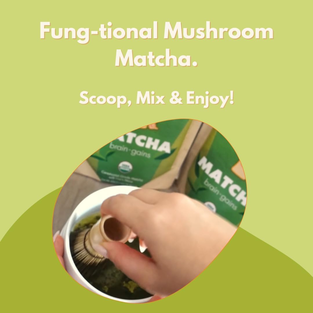 Malama Ceremonial Grade Matcha Coconut Latte Powder - Premium Japanese Matcha Green Tea Powder with Organic Lion’s Mane - Organic, Gluten-Free, Vegan