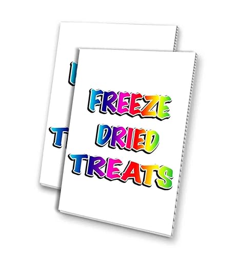 Freeze Dried Treats (24" X 36") 4mm Corrugated Plastic Panel, Graphics Applied to 1 Side (Pk of 2) | Fair Food, Desserts, Sweets, Snacks