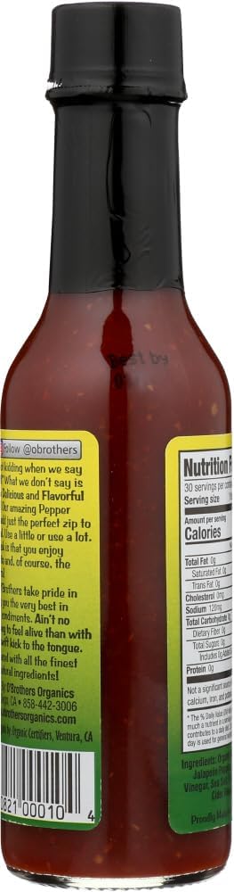 O BROTHERS Organic Jalapeno Pepper Sauce, 5 OZ