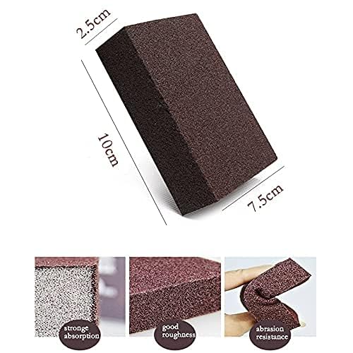 Alfykym 10 Pack Nano Carborundum Sponges Elite Nano Emery Sponges Cleaning Pads Carborundum Brusher and Rust Sand Scrubbers for Kitchen Cleaning Pots