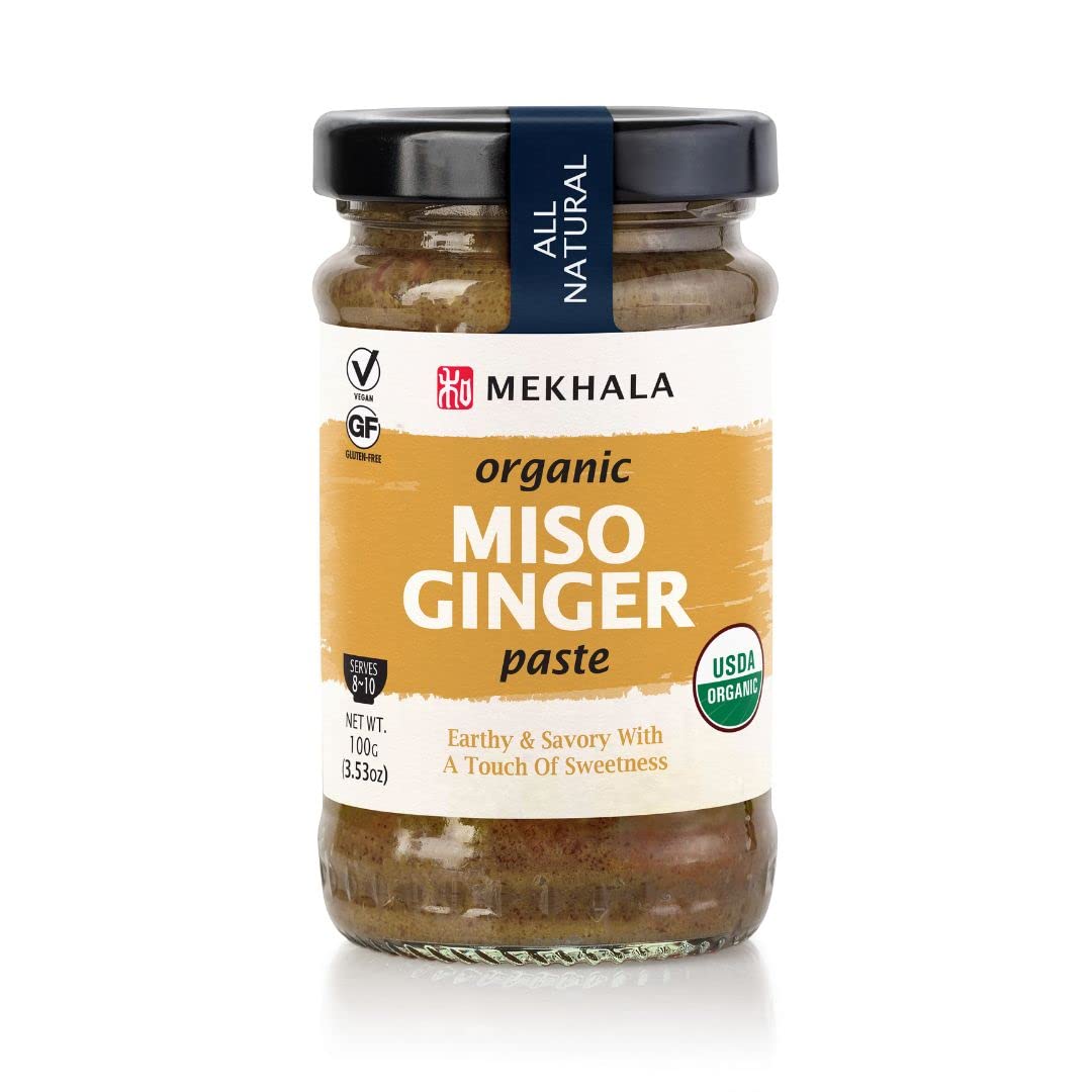 Mekhala Organic Miso Ginger Cooking Paste. VEGAN. GLUTEN-FREE. Sauce for Marinade, Stir Fry, Vegetables (3.53oz) (Pack of 1)