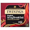Twinings 1706 English Strong Breakfast Tea, 80 Tea Bags, 250g (Pack of 3)
