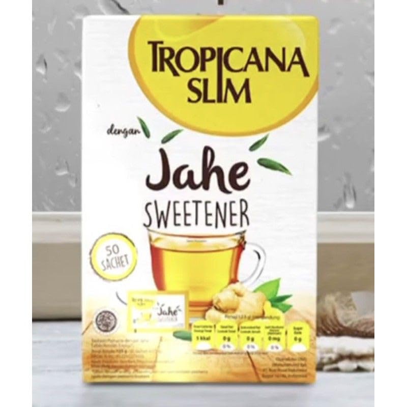 Tropicana Slim Sweetener Ginger 50-ct, 125 gram (Pack of 2)