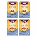 Yogi Tea Honey Lavender Stress Relief - 16 Bags per Pack (4 Packs) - Organic Chamomile Lavender Tea - Includes Lemon Balm, Lemongrass, Spearmint Leaf