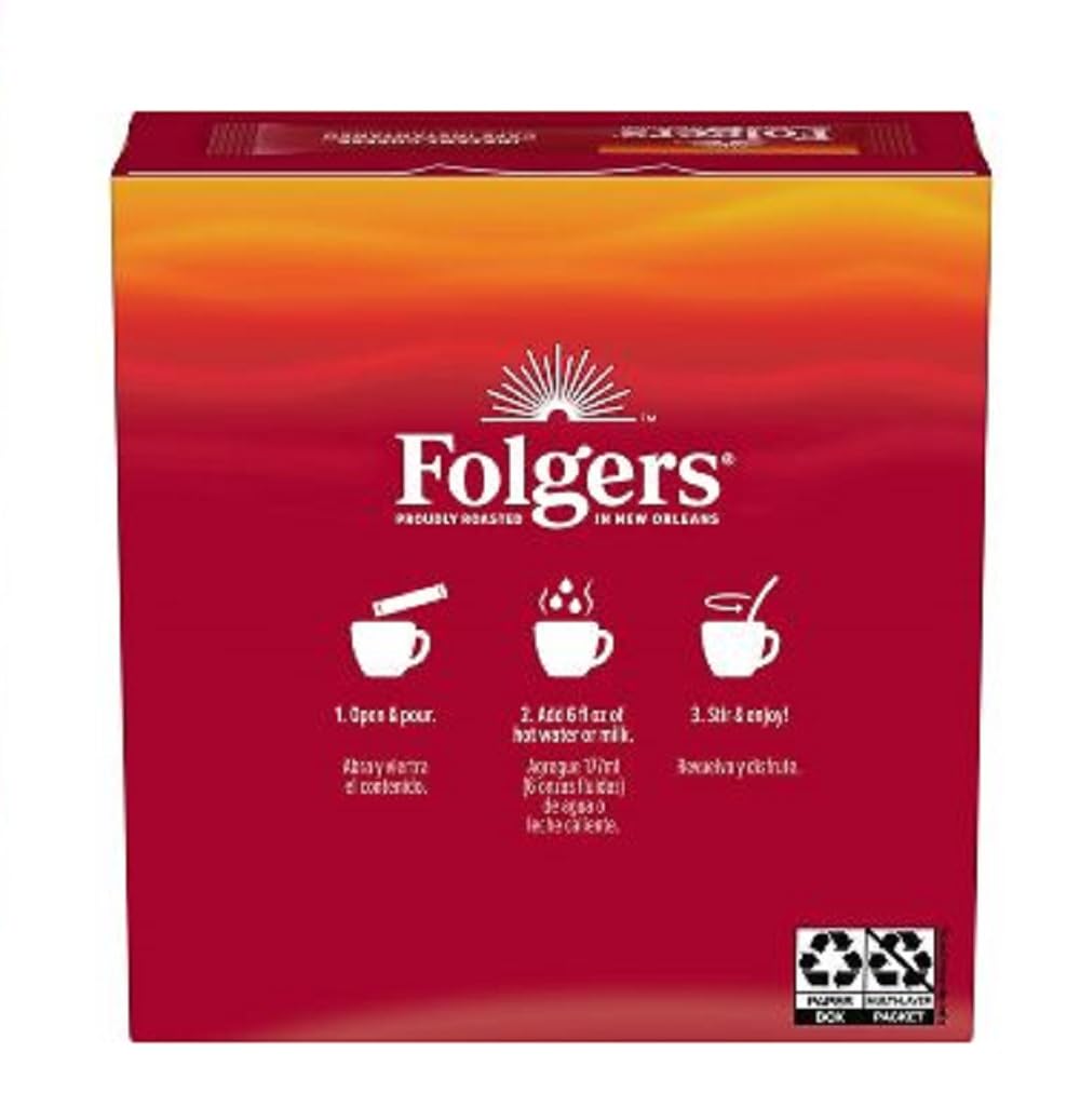 Folgers Classic Roast Instant Coffee, Single Serve Packets