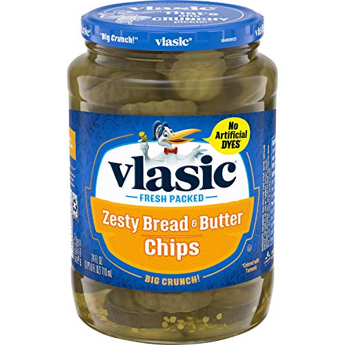 Vlasic Zesty Bread and Butter Pickle Chips, Keto Friendly, 24 FL OZ