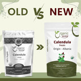 Organic Way Dried Calendula Petals | Herbal Tea (Calendula officinalis) - European Wild-Harvest | Organic & Kosher Certified | USDA Certified | Origin