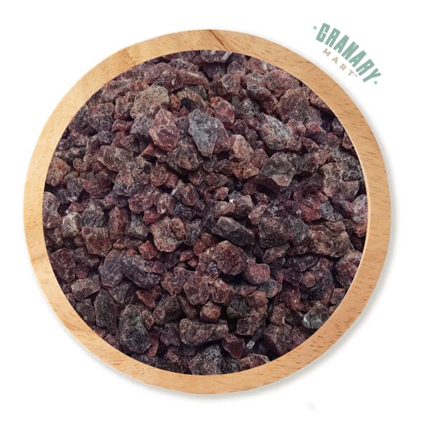 Himalayan Black Salt Coarse Crystals by Granary Mart - Rich in Trace Minerals - Ideal for Grinder - Gourmet Grade - Unrefined & Natural - Affordable