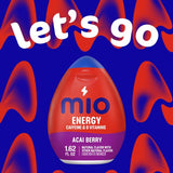 Mio Energy Liquid Water Enhancer Variety Pack - Includes 4 Acai Berry Storm & 4 Black Cherry, Caffeinated - 8 Pack