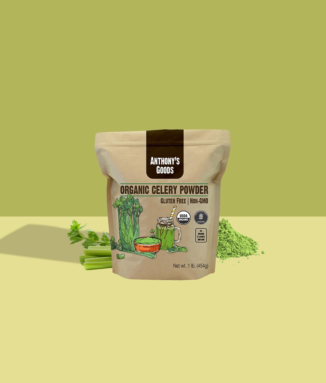 Anthony's Organic Celery Powder, 1 lb, Gluten Free, Non GMO