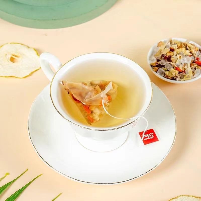 JINQI Chinese Fruit Tea Caffeine Free Fruit Tea bags Mixed fruit tea (snow pear tremella tea) ???? (200g, 10gX20Bags)7.05OZ