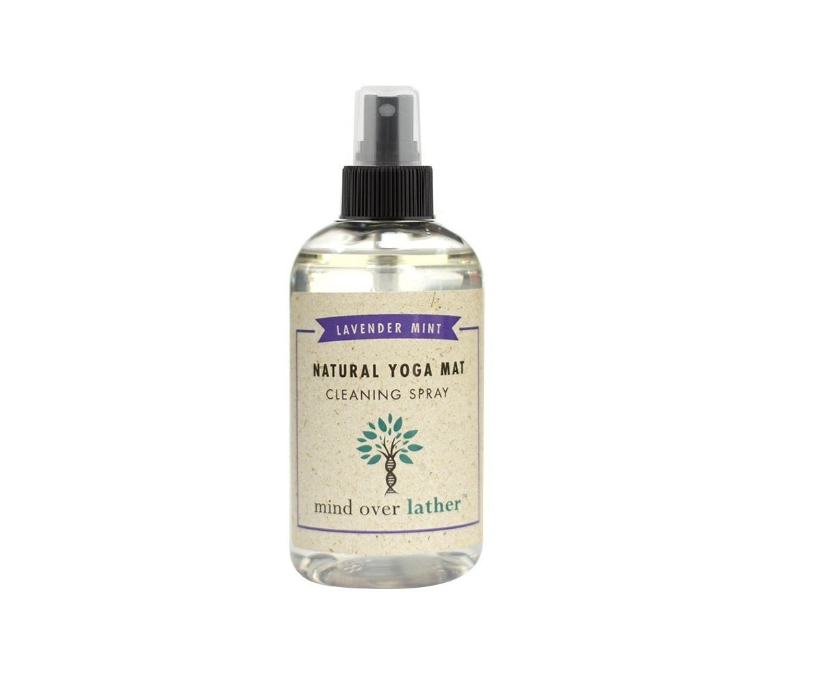 Mind Over Lather 100% Natural Yoga Mat Cleaning Spray 8oz | Works with All Mats | Cleans and Restores Using Essential Oils Naturally | Calming