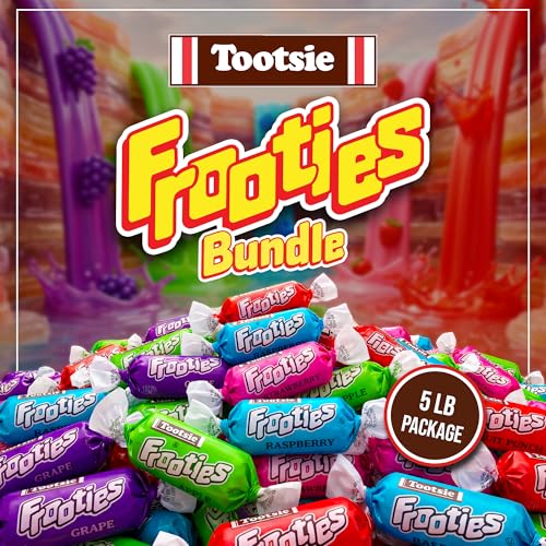 BP BUNDLE Taffy Candy 5lb Bulk Bag - Individually Wrapped Assorted Fruit Chews, 5 Flavors (Fruit Punch, Strawberry, Green Apple, Blue Raspberry
