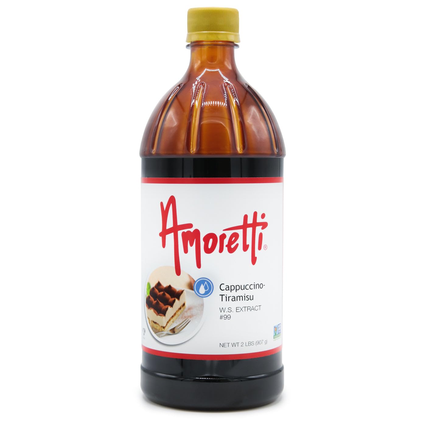 Amoretti - Cappuccino Tiramisu Extract Water Soluble 2 oz - Highly Concentrated & Perfect For Pastry, Savory, Brewing, and more, Preservative Free