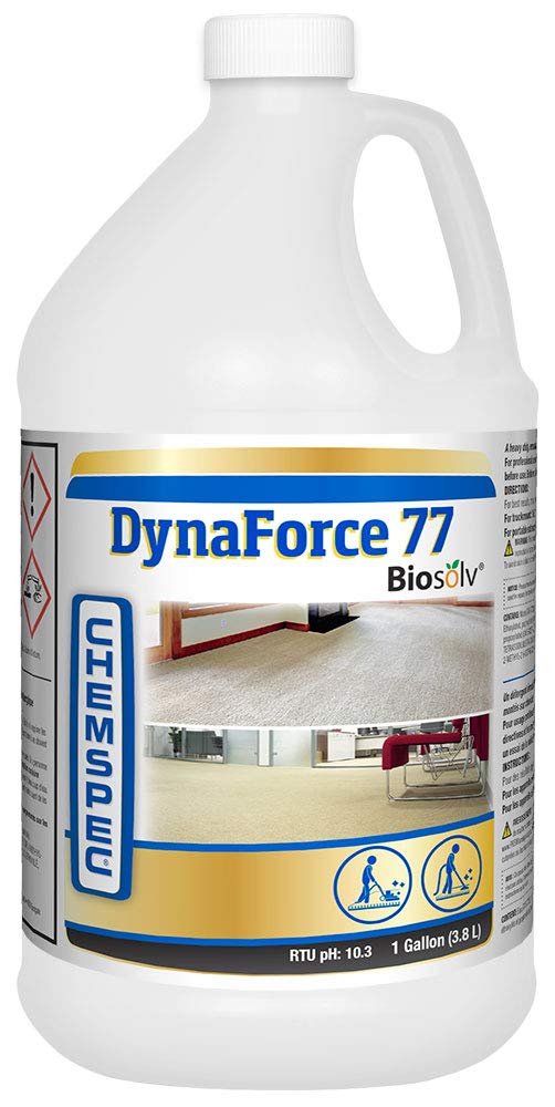 Chemspec Dynaforce 77 with Biosolv, Professional Carpet Cleaning Detergent for Commercial and Residential Carpet, 1 Gal (C-LF771G)