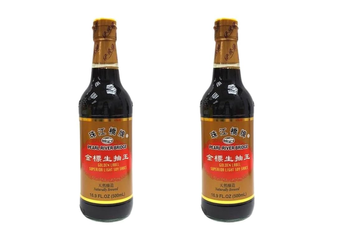Pearl River Bridge Golden Label Superior Light Soy Sauce 16.9 fl. oz x 2 Bottles
