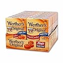 Werther's Sugar Free Mini Caramel Candies - Convenient Resealable Package, Mini Hard Candies for Snacks or Travel - 1.48 oz Boxes (Pack of 12)