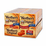 Werther's Sugar Free Mini Caramel Candies - Convenient Resealable Package, Mini Hard Candies for Snacks or Travel - 1.48 oz Boxes (Pack of 12)