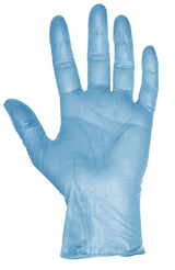 Blue Disposable Vinyl Gloves, Stauffer Defense, Powder Free, 10" Long Cuff, Tough & Strong - 2XL (Box of 100)