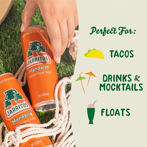 Jarritos - Mexican Soda Soft Drinks, Pineapple (12 oz, 355ml) 24 Cans (3 Boxes of 8) - Real Cane Sugar - 0g Fat - Made in Mexico - Natural Flavor Soda