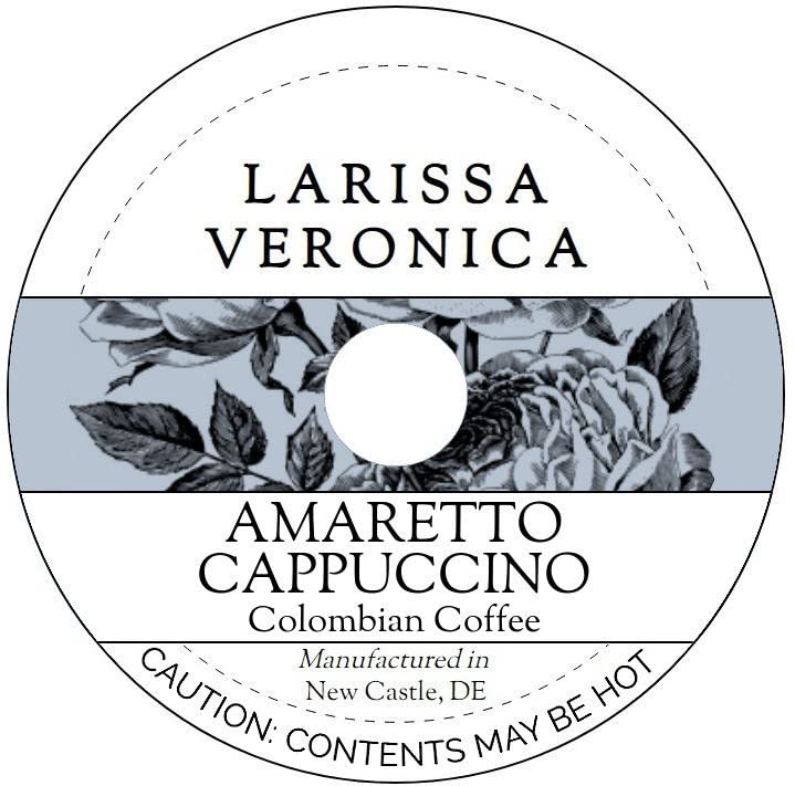 Amaretto Cappuccino Colombian Coffee (Single Serve K-Cup Pods) (Gourmet, Naturally Flavored, Whole Coffee Beans) (12 pods, ZIN: 571115) - 2 Pack