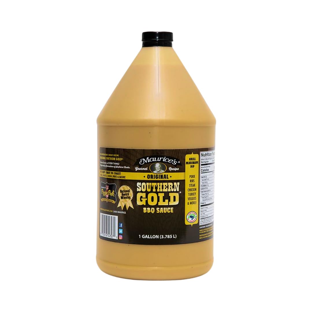 Maurice’s Southern Gold BBQ Sauce - Classic Carolina Mustard BBQ Sauce with Bold Flavor - Authentic Southern Carolina Barbeque Dressing - Rich