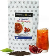 Walters Bay Blueberry Pomegranate Iced Tea, 12 Count, Quart Sized Tea Bags, Ceylon Black Tea, Unsweetened, Wild Blueberry Pomegranate Flavor, 100%