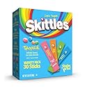 SINGLES TO GO! Skittles Singles To Go Tropical Flavors Variety Pack, Powdered Drink Mix, Strawberry Starfruit, Mango Tangelo, Kiwi Lime, Pineapple