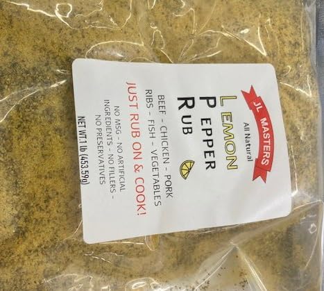 JL Masters Lemon Pepper Rub - 1 Pound Package