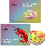 Fusion Select 2 Pk Uncooked Prawn Crackers - Multi-Colored Shrimp Chips for Sharing, Serving Snack Platters at Parties - Dehydrated Seafood Chips