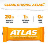Atlas Protein Bar, 20g Protein, 1g Sugar, Clean Ingredients, Gluten Free Whey Variety, 36 Count
