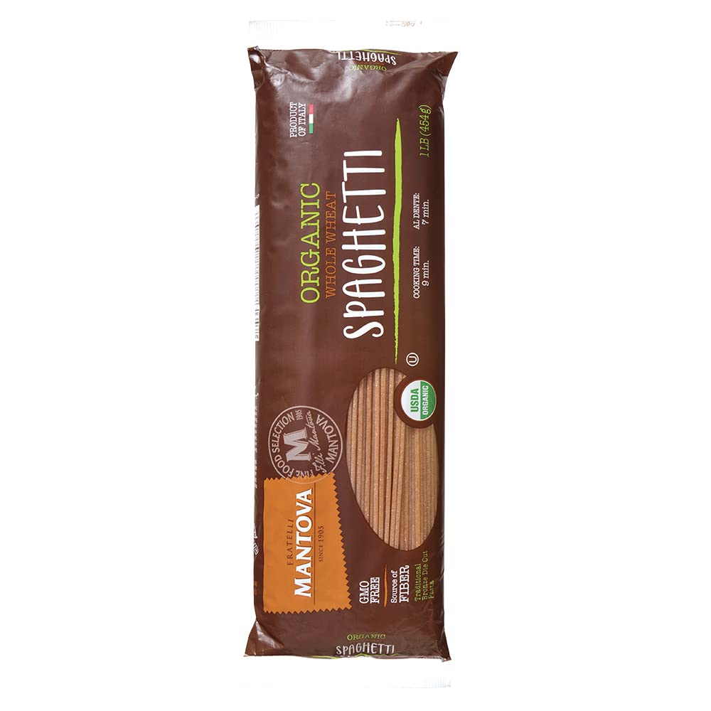 Mantova Whole Wheat Organic Italian Spaghetti Pasta,(Pack of 4) is made from durum wheat that has become synonymous with flavor,quality, goodness
