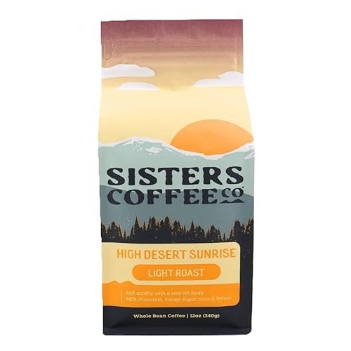SISTERS COFFEE COMPANY High Desert Sunrise Light Roast Whole Bean Coffee - 12 Ounce Bag