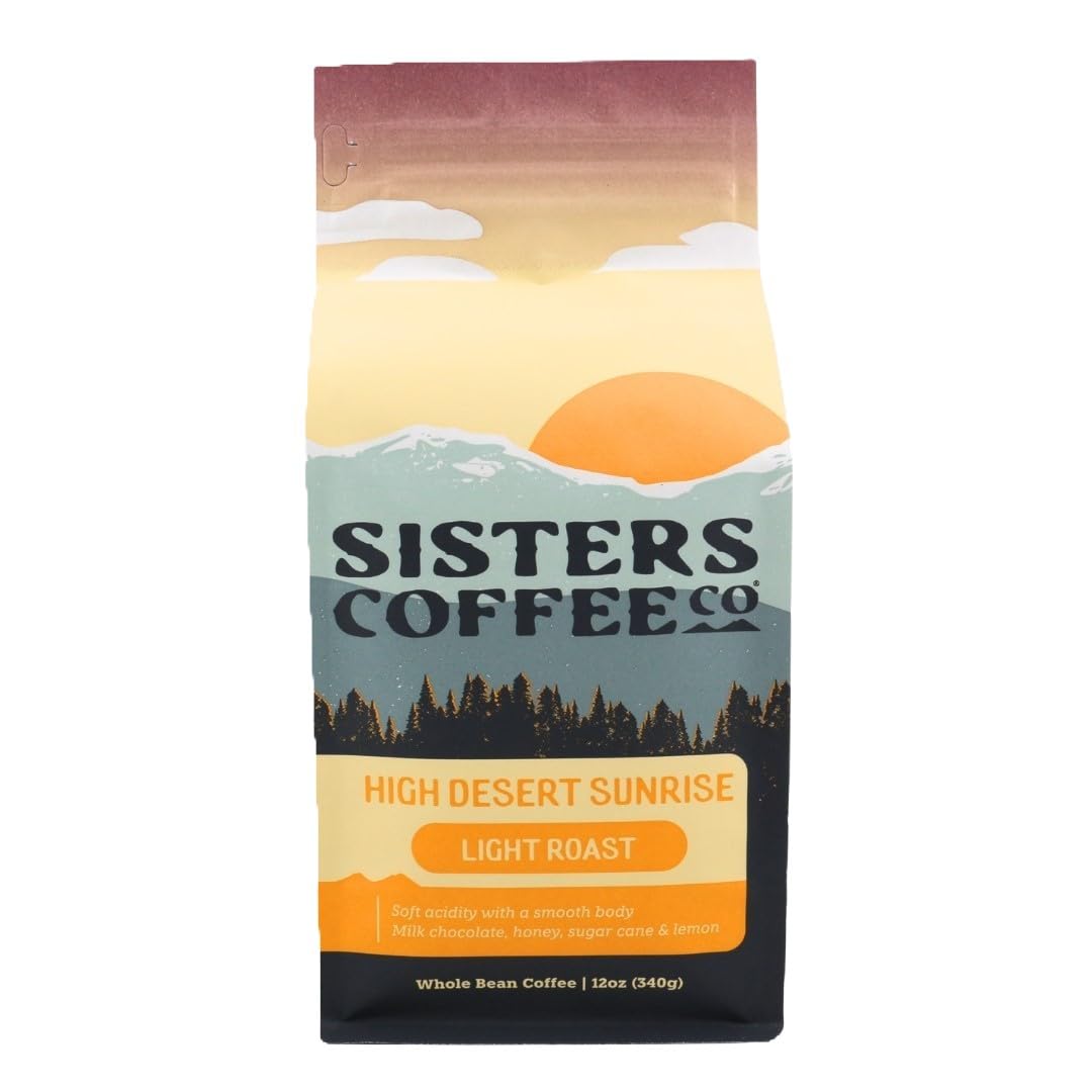 SISTERS COFFEE COMPANY High Desert Sunrise Light Roast Whole Bean Coffee - 12 Ounce Bag