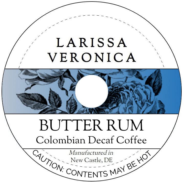 Butter Rum Colombian Decaf Coffee (Single Serve K-Cup Pods) (Gourmet, Naturally Flavored, Whole Coffee Beans) (12 pods, ZIN: 571628) - 3 Pack