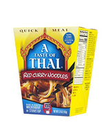 A Taste of Thai Red Curry Noodles |Heat & Eat Instant Noodle | Flavored with Authentic Thai Sauce - Non-GMO, Gluten Free, Trans Fat Free- Perfect Side